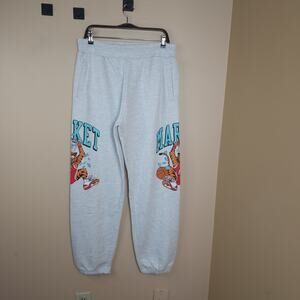Market Dunking Cat Sweatpants in Gray Size 2X